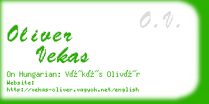 oliver vekas business card